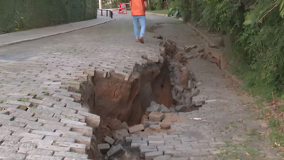 Rua rachada, previsão de chuva; trânsito lento; onça-pintada: o que você precisa saber nesta sexta-feira